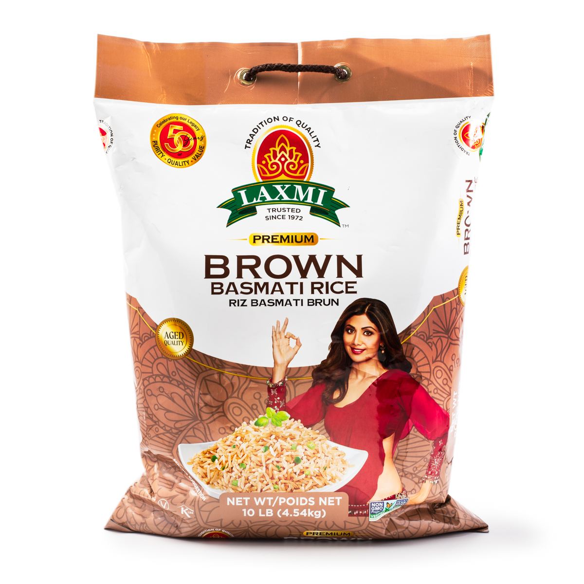 Laxmi Brown Basmati Rice 10 lb - SHOBZEE