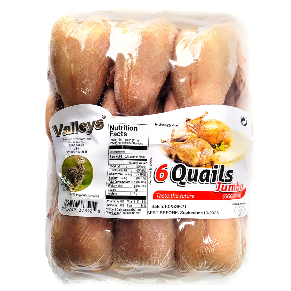 Jumbo Quails Halal 6 pcs (each) - SHOBZEE