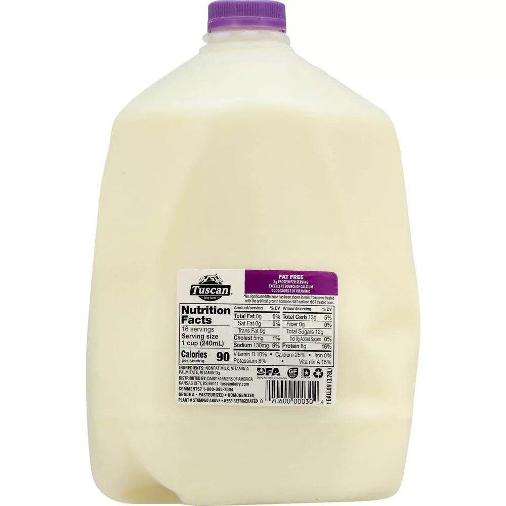 Tuscan Skim Milk - 1gal (3.78 lb) - SHOBZEE