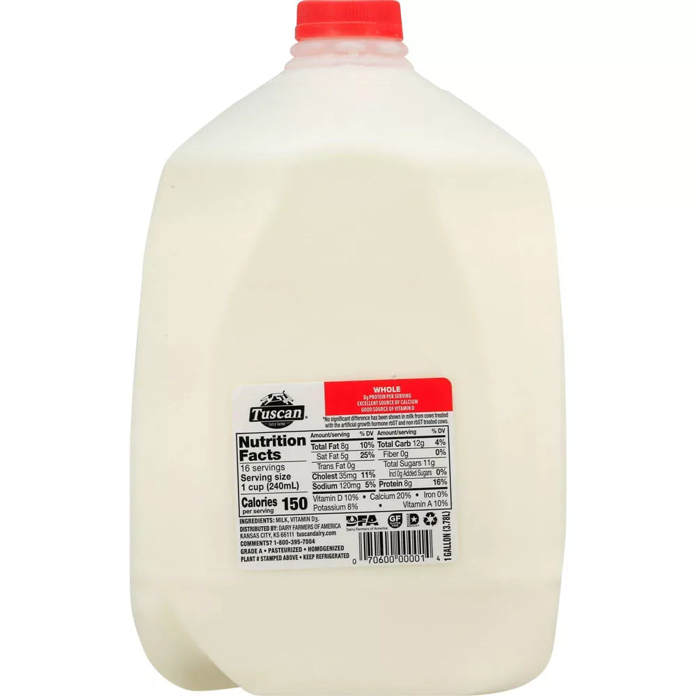 Tuscan Whole Milk - 1gal (3.78 lb)