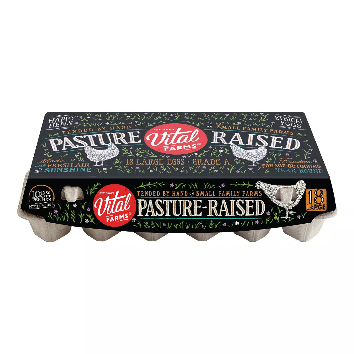 Vital Farms Pasture Raised Large Eggs - 18ct