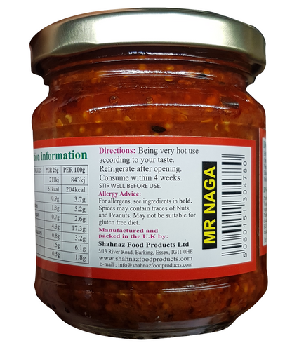 MR Naga Hot Pepper Pickle 190g (each) - SHOBZEE